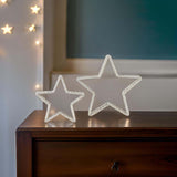 GLASS BEADED TABLETOP STAR - SILVER