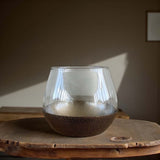 11cm iron glass cndl holder