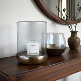 11cm iron glass cndl holder