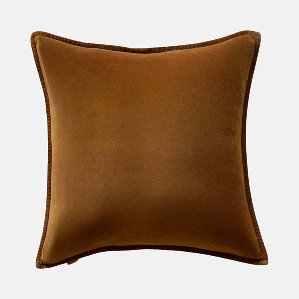 BROWN SUGAR STONEWASHED VELVET CUSHION