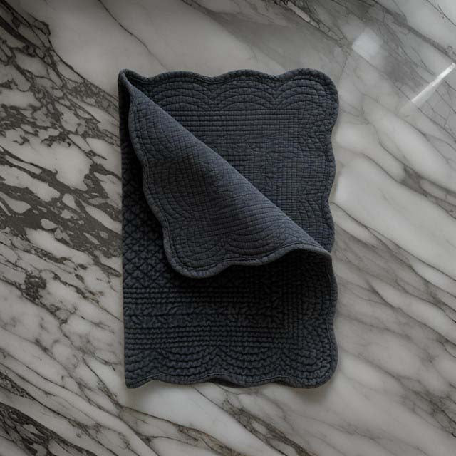 CHARCOAL VELVET PLACEMATS - SET OF 2