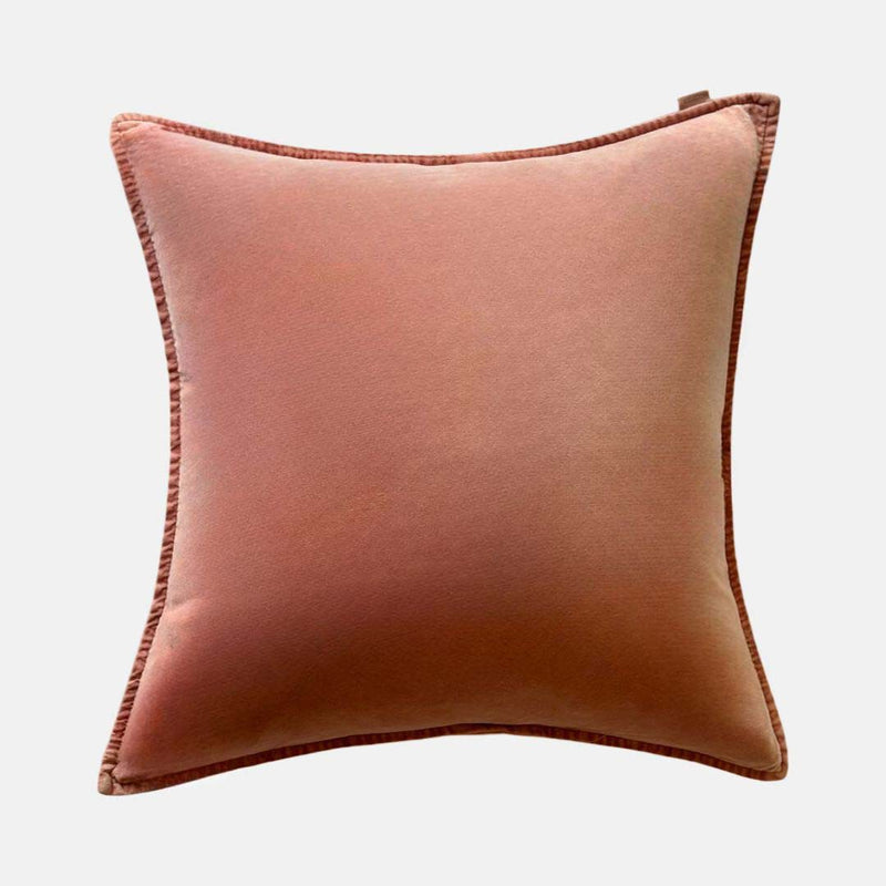 DUSKY PINK STONEWASHED VELVET CUSHION