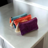 MAGENTA VELVET POUCH