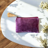 MAGENTA VELVET POUCH