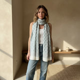 GREY DITSY SCARF