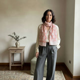 PEACH HEART SHAPES SCARF