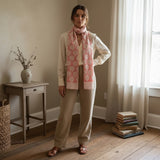 PEACH HEART SHAPES SCARF