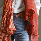 ethnic mudprint scarf