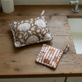 OCHRE/RED FLAT POUCH