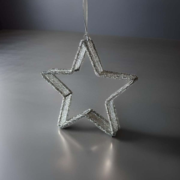 GLASS BEADED STAR (W)