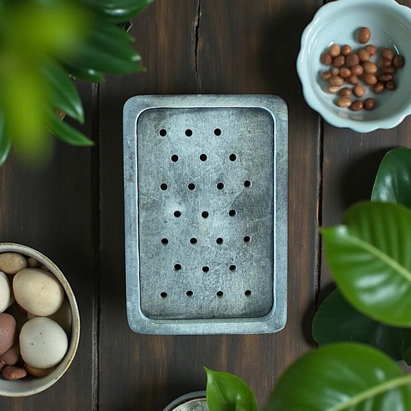 grey marble soap dish