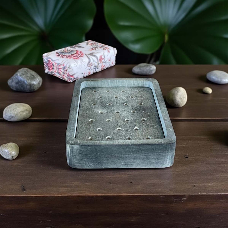 grey marble soap dish