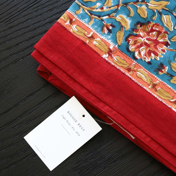 teal & gold tablecloth 150 x 220(W)