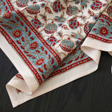dk red & blue tablecloth 150 x 220