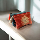 SHINY SUN VELVET POUCH