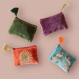 SHINY SUN VELVET POUCH