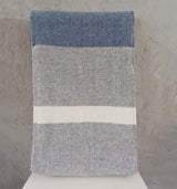 pure wool throw multi blue/gr/wht