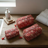 SET OF 3 TOLET BAGS - CORAL