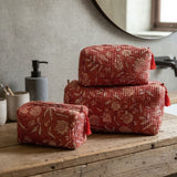 SET OF 3 TOLET BAGS - CORAL