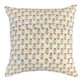 Ochre print sham cover