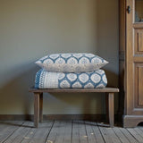 Dk Blue floral sham cover