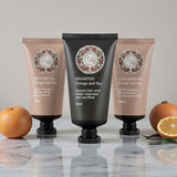 dark raffia weekend away set -orange & bay