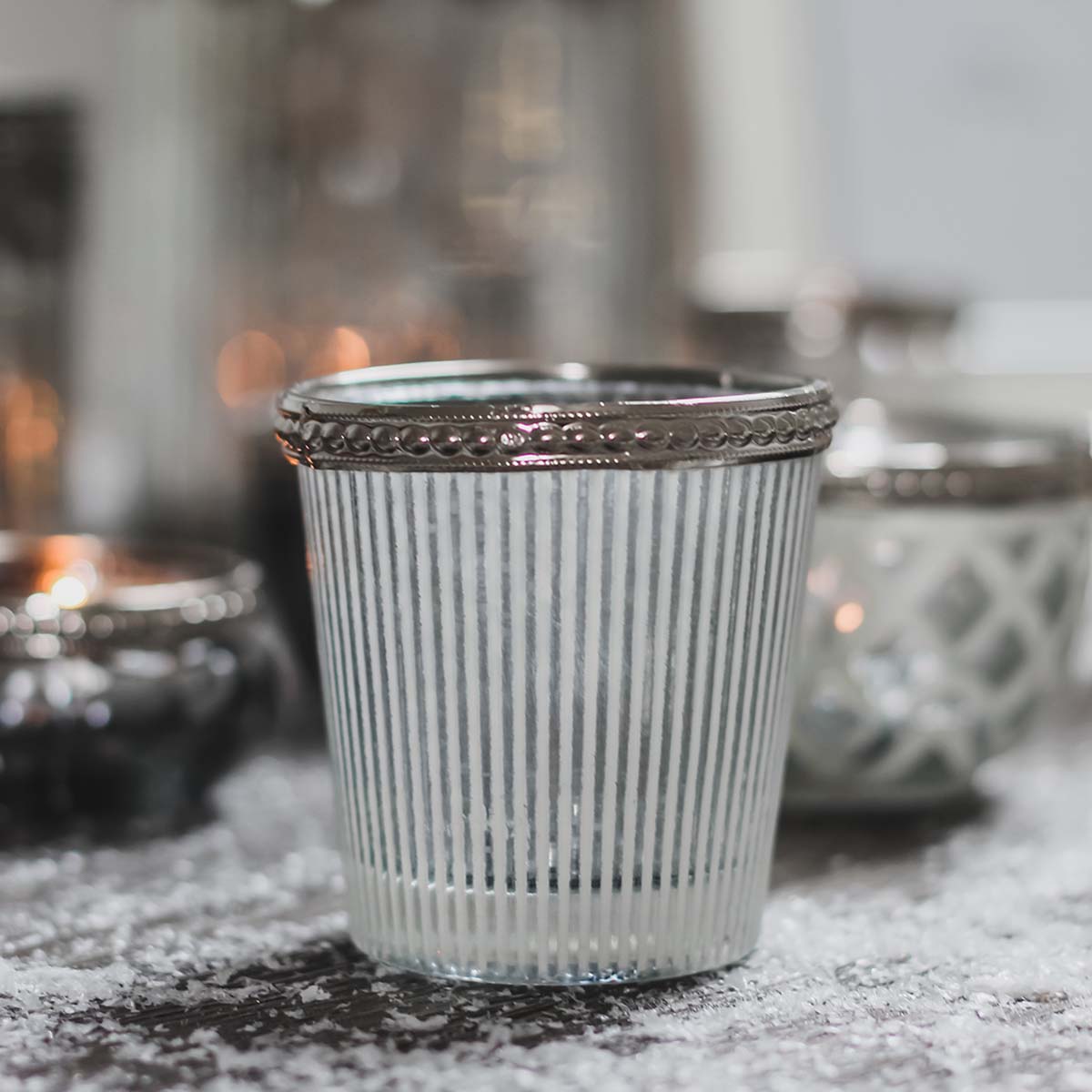 Nina Stripe Glass Candle Holder – BIGGIE BEST