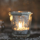 SILVER MERCURY TEALIGHT HOLDER 6CM - SET OF 3