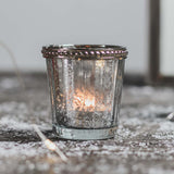 SILVER MERCURY TEALIGHT HOLDER 6CM - SET OF 3