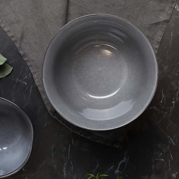 This beautiful grey bowl will grace any table, kitchen or eating area.