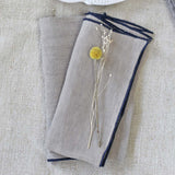 LINEN NAVY EDGED NAPKIN - SET OF 4