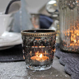 Glass tealight/votive holder look beautiful both with and without a candle glowing inside. It is a perfect addition to any decor.

Have a cluster of holders to create a dazzling feel in your home. Stunning for use in living, hallways and outdoor spaces 

