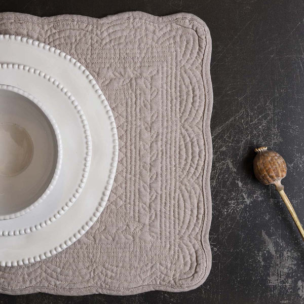 Grey Quilted Placemat (W)