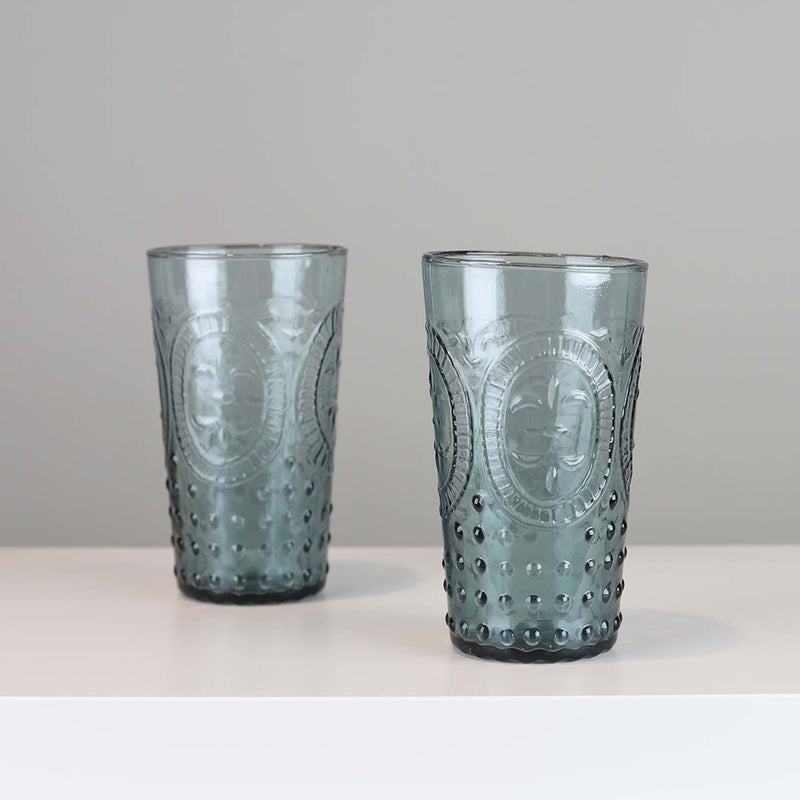 BIG CROWN TUMBLER-BLUE-SET OF 2