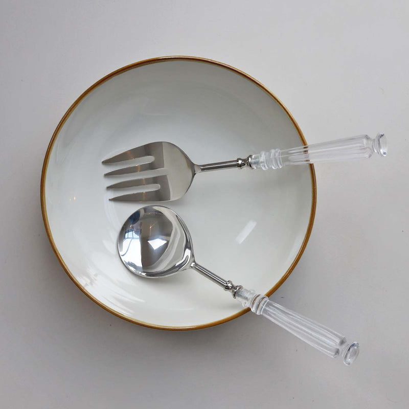 This set of salad servers are functional and beautiful, these serving pieces will look equally striking at a seasonal feast as on a more laidback table setting.

These come gift boxed so would make a wonderful present.

