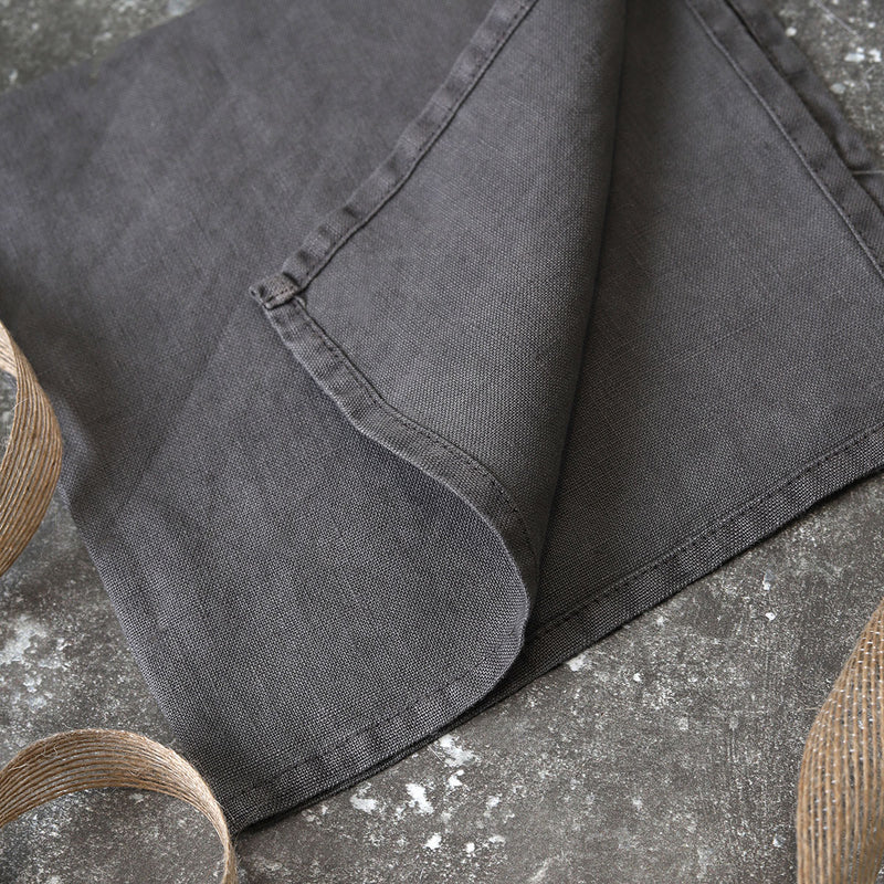 100% LINEN CHARCOAL STONEWASHED NAPKIN -  SET OF 4