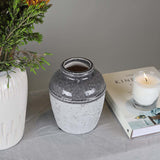 DARK GREY TWO TONE VASE - SMALL