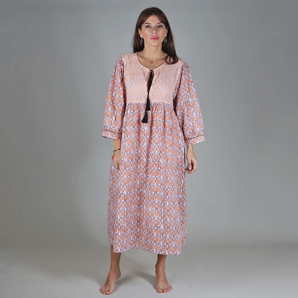 Handmade, block printed in India by skilled artisans. Our, for every occasion, tops, tunics and dresses represent wearable artistry at its best.