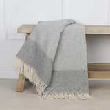 GREY TWO TONE WOOL THROW