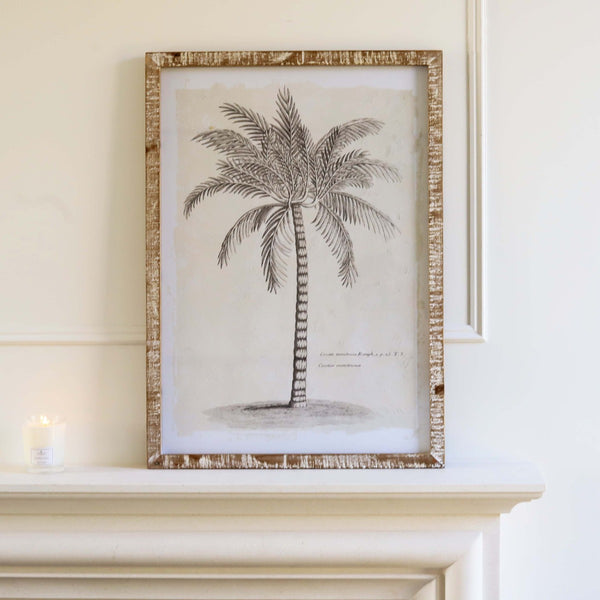 Beautiful tropical tree picture, with a rustic wooden frame, it will look stunning in any home either hung singly or with its matching piece.
