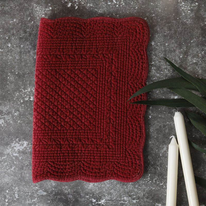 DEEP RED STONEWASHED PLACEMAT BIGGIE BEST