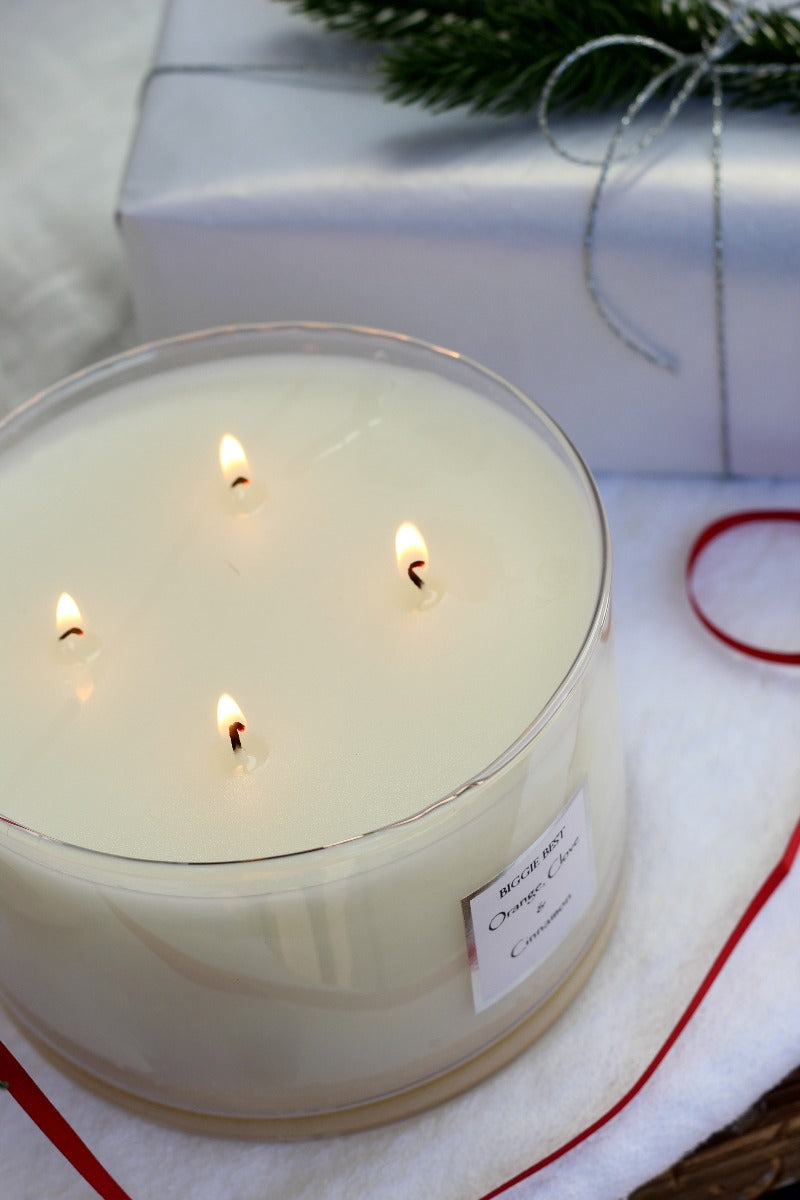 LARGE MULTI WICK ORANGE,CLOVE AND CINNAMON CANDLE