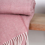 ANNA PURE WOOL THROW - PINK