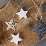 RUSTIC TIN STAR GARLAND