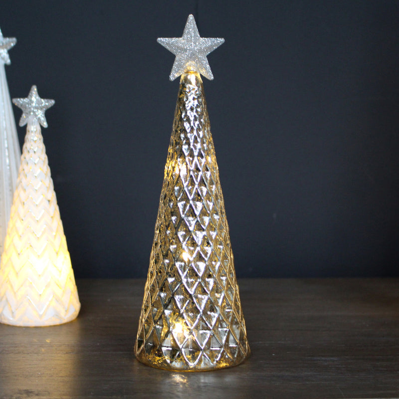Diamond Light Tree DIAMOND PATTERN GLASS LED CHRISTMAS TREE – BIGGIE BEST